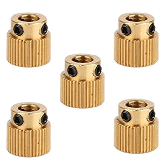 5pcs 40 Tooth Brass Gear for Printer Cr-10 Cr-10s S4 S5 Ender 3 Pro