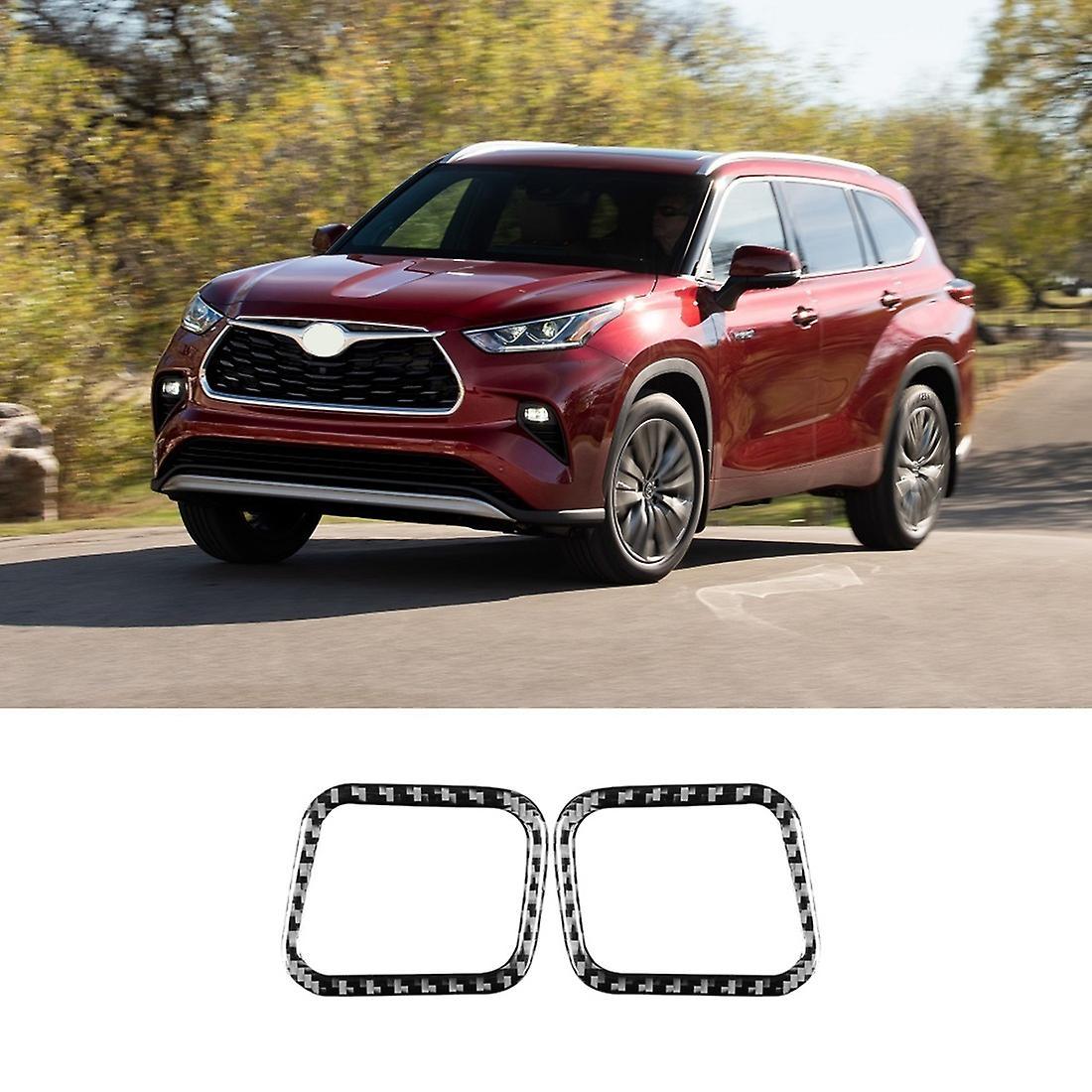 For Toyota Highlander 15-21 Carbon Fiber Air Vent Outlet Frame Cover
