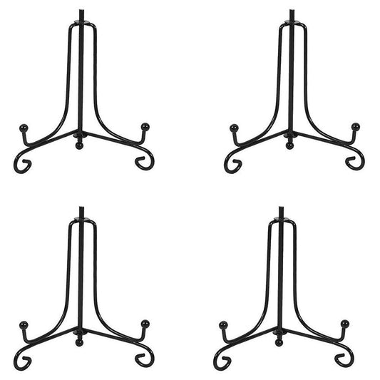 (4 Pack)black Iron Easel Plate Display Photo Holder Stand 4 Inch