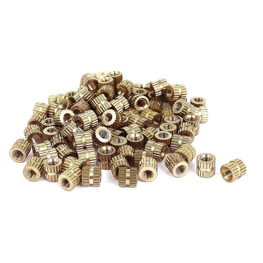 Metric Threaded Brass Knurl Round Insert Nuts 100pcs