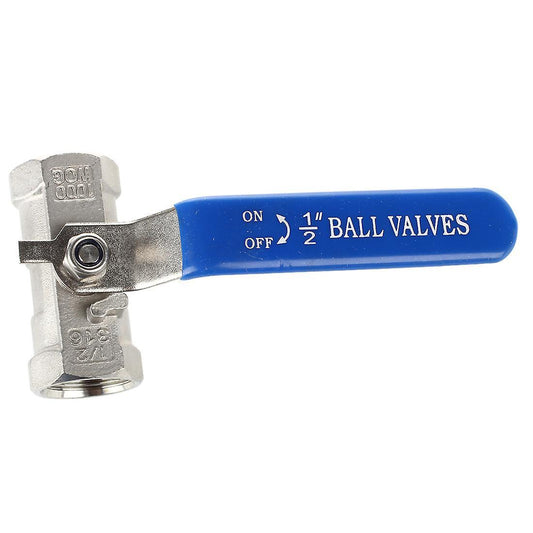 1/2" Lever Female/female Ball Valves Long Handle 316 Stainless Steel Wog1000