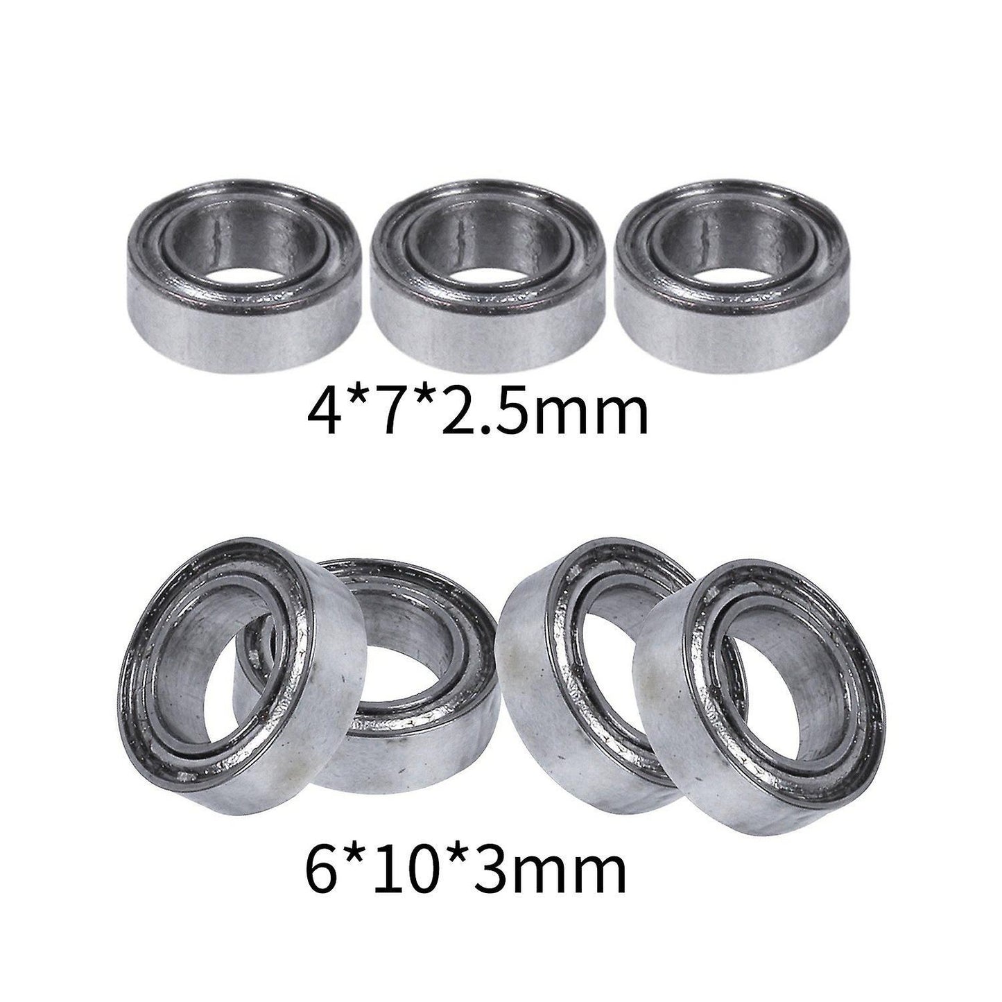 10pcs 13size Miniature Metal Ball Bearing Size: Mr74-zz 4*7*2.5mm