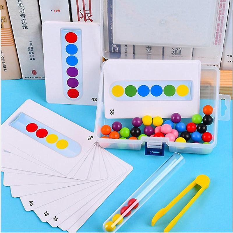 Clip Bead Game Ball Matching Toy Clip Beads Test Tube Toy for Kids