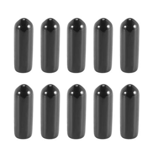 100pcs Rubber End Caps 4mm Id Pvc Round Tube Bolt Cap Cover Black