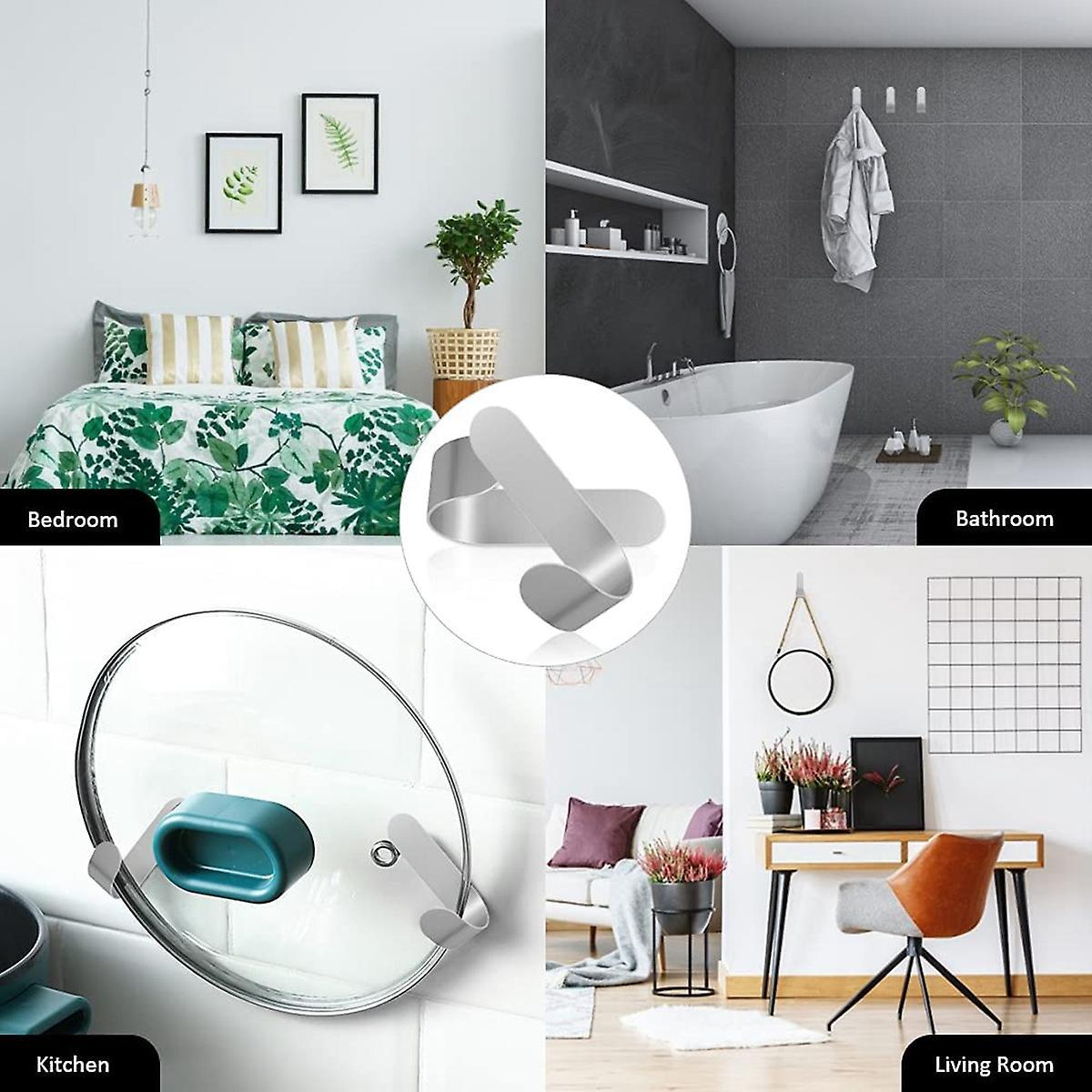 20 Pack Self Adhesive Hooks, Robe Bath Towel Stainless Steel Hooks