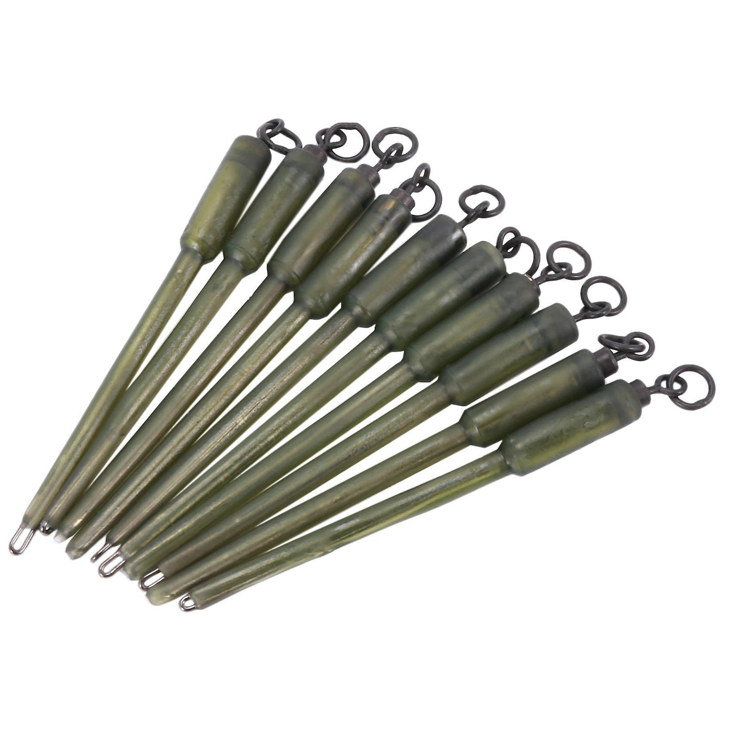 10pcs Carp Fishing Connector Swivels Pva Tube Bags Stems Solid Bag