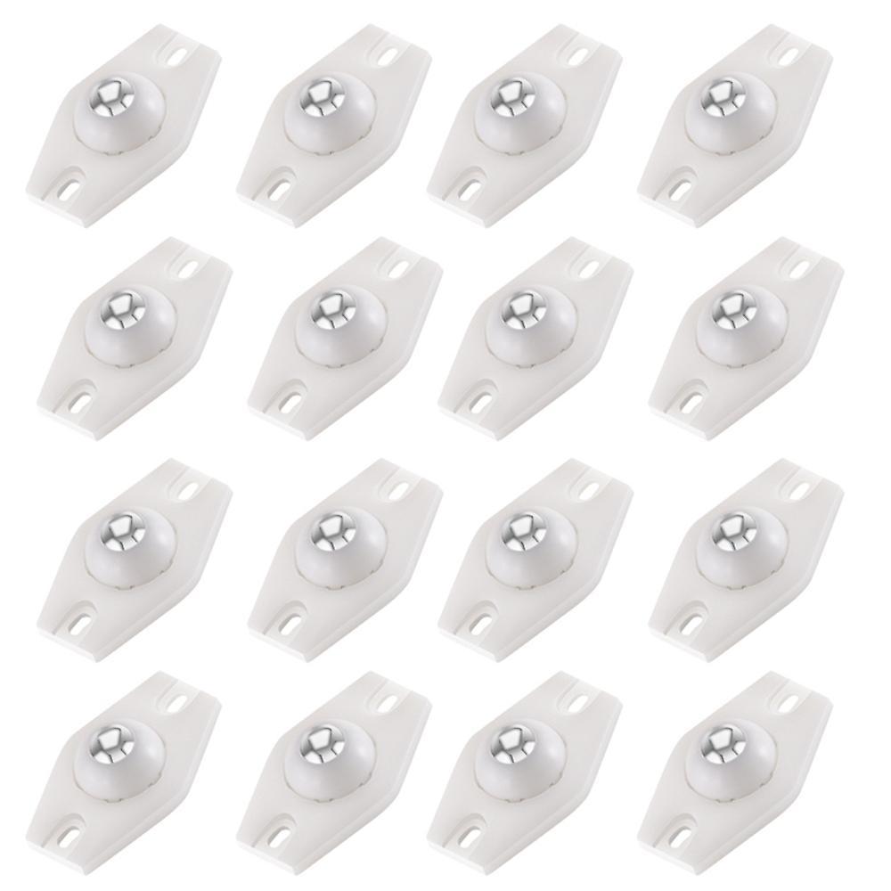16pcs Self Adhesive Wheels for Storage Boxes(white)