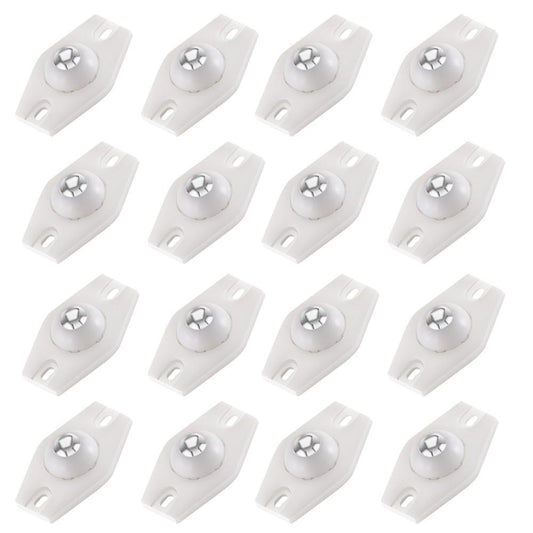 16pcs Self Adhesive Wheels for Storage Boxes(white)