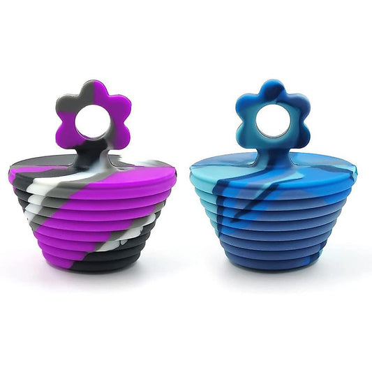 2 Pack Silicone Drain Stopper for Shower (blue Purple Camouflage)