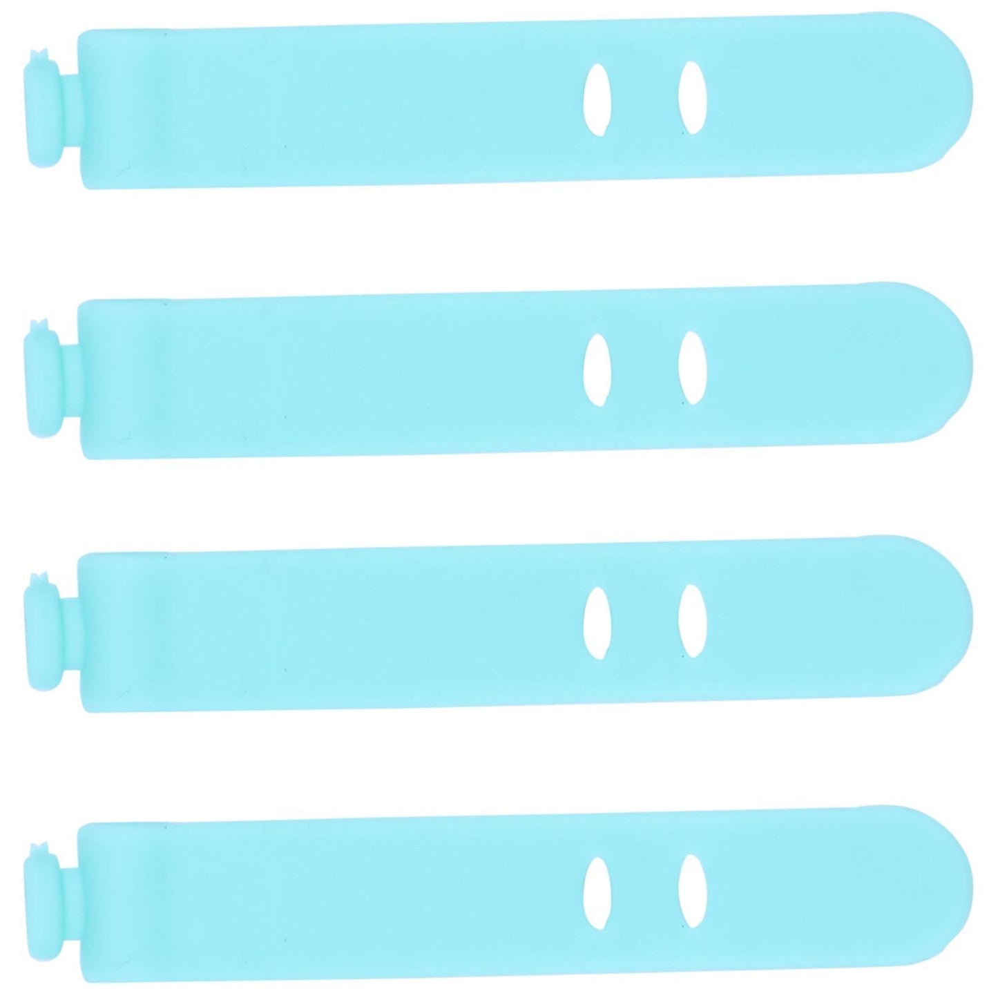 4pcs Silicone Strap Earphone Storage Tape Power Line Cable Green
