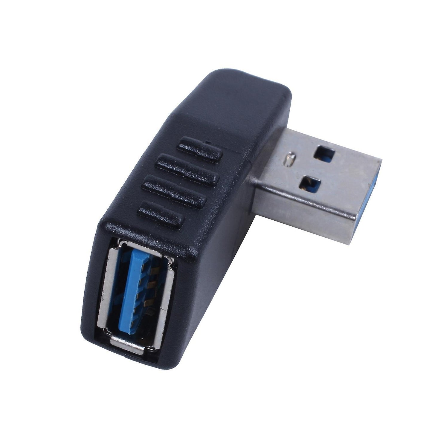 Right Angle Usb 3.0 A Male to Female M/f Plug Adapter Connector Black