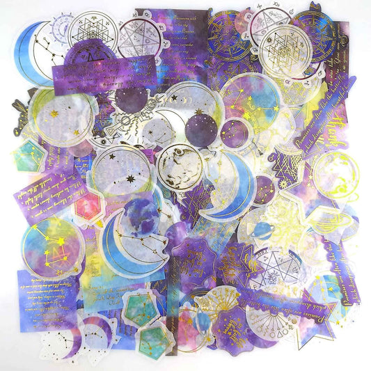 180pcs Galaxy Washi Stickers,for Scrapbooking,diy Arts Crafts,album