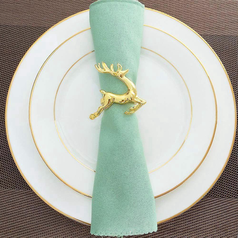 6pcs Gold Elk Napkin Rings for Place Settings,christmas,&home Kitchen