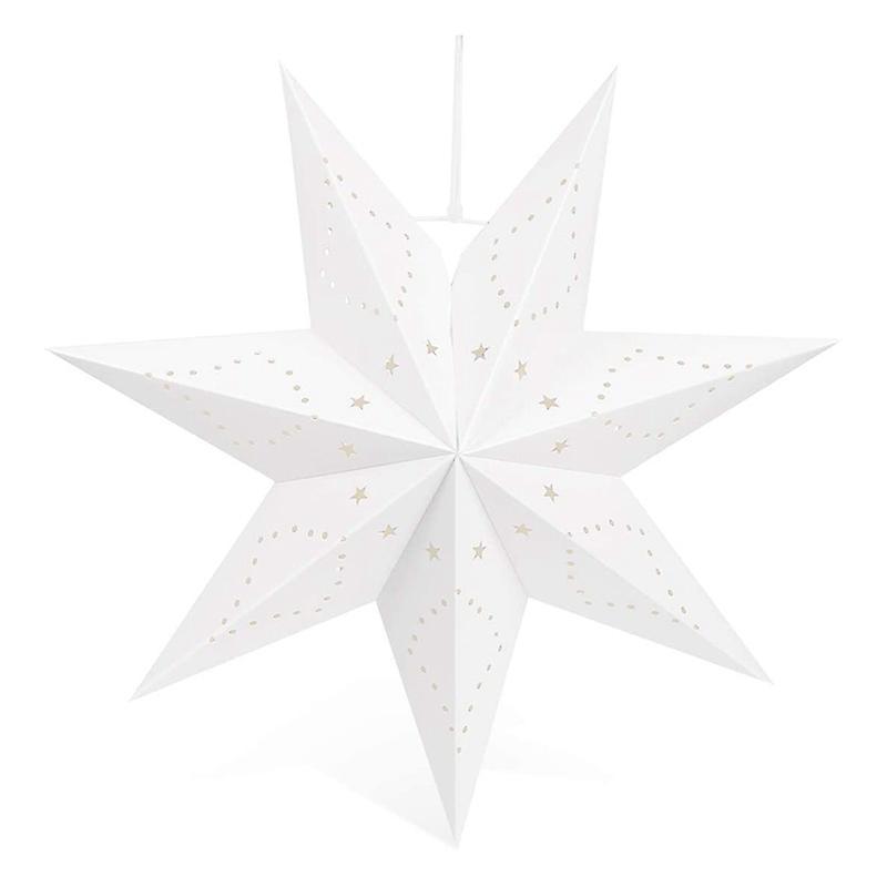 Hanging Paper 7 Pointed Star Lantern, Christmas Hanging Decorations