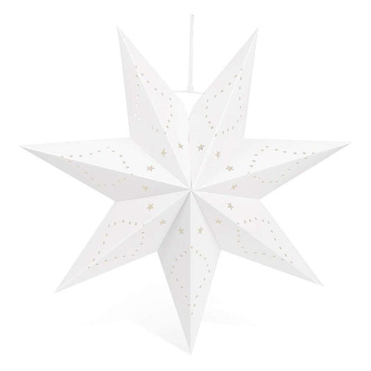 Hanging Paper 7 Pointed Star Lantern, Christmas Hanging Decorations