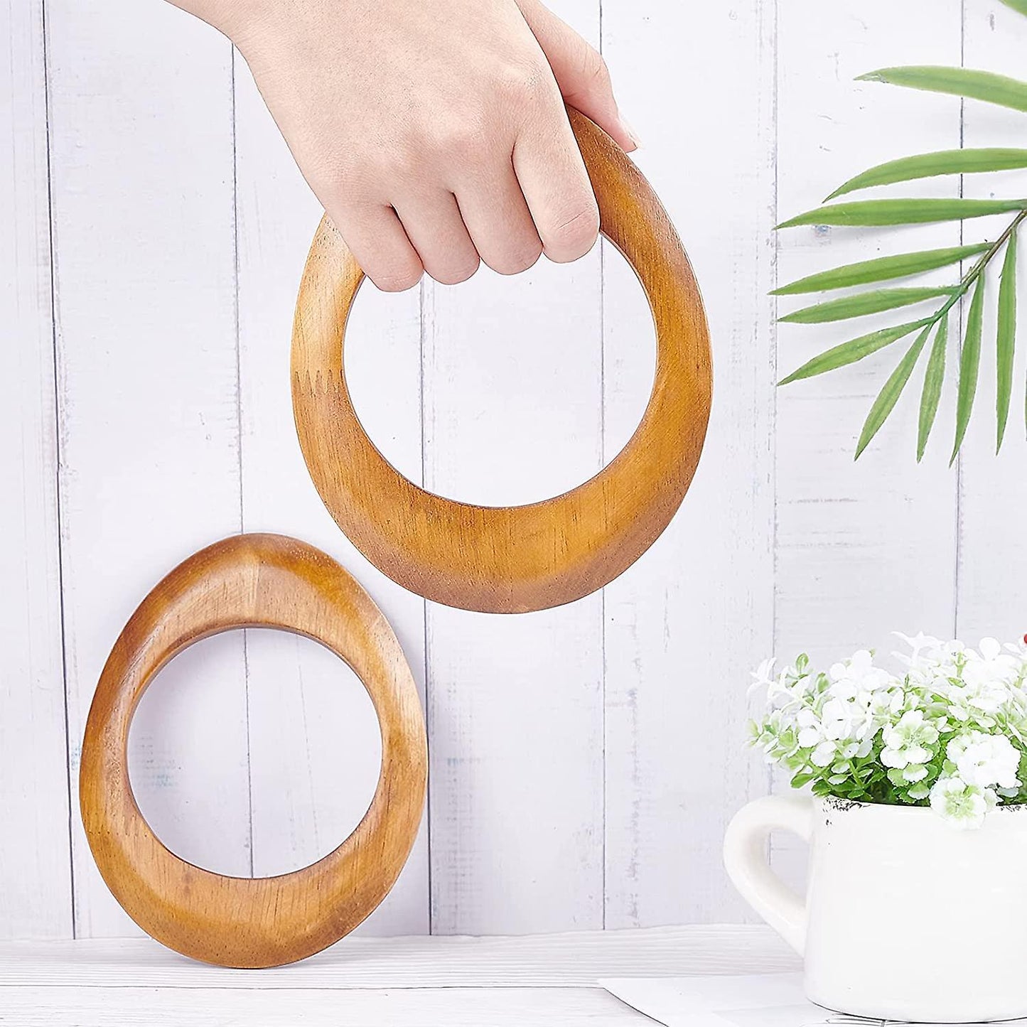Wooden Purse Handles Diy Handmade Handle Replacement for Purse Bag