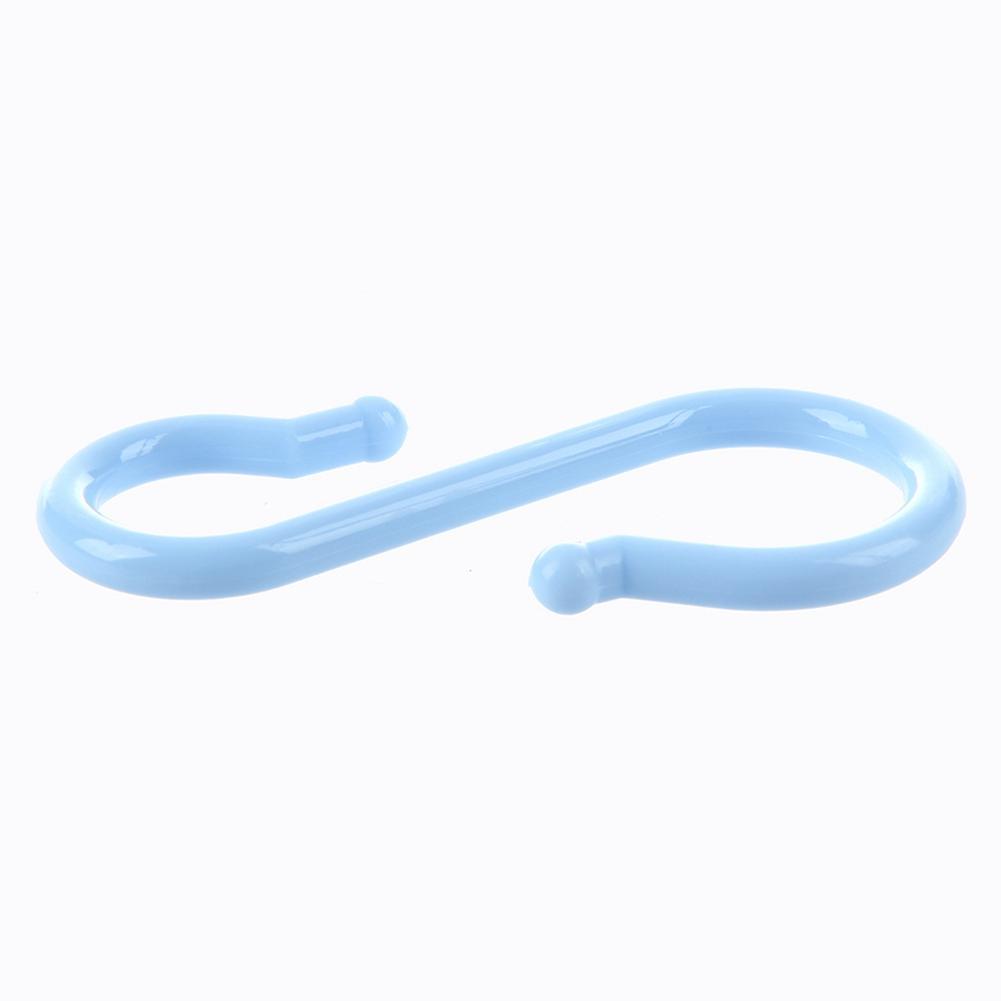 Maya Blue Plastic Punch Cup Bowl S Shaped Hooks 8 Pcs
