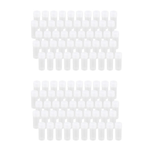 50x Sample Bottle 5ml Test Tube Lab Small Vial Storage Container+lid
