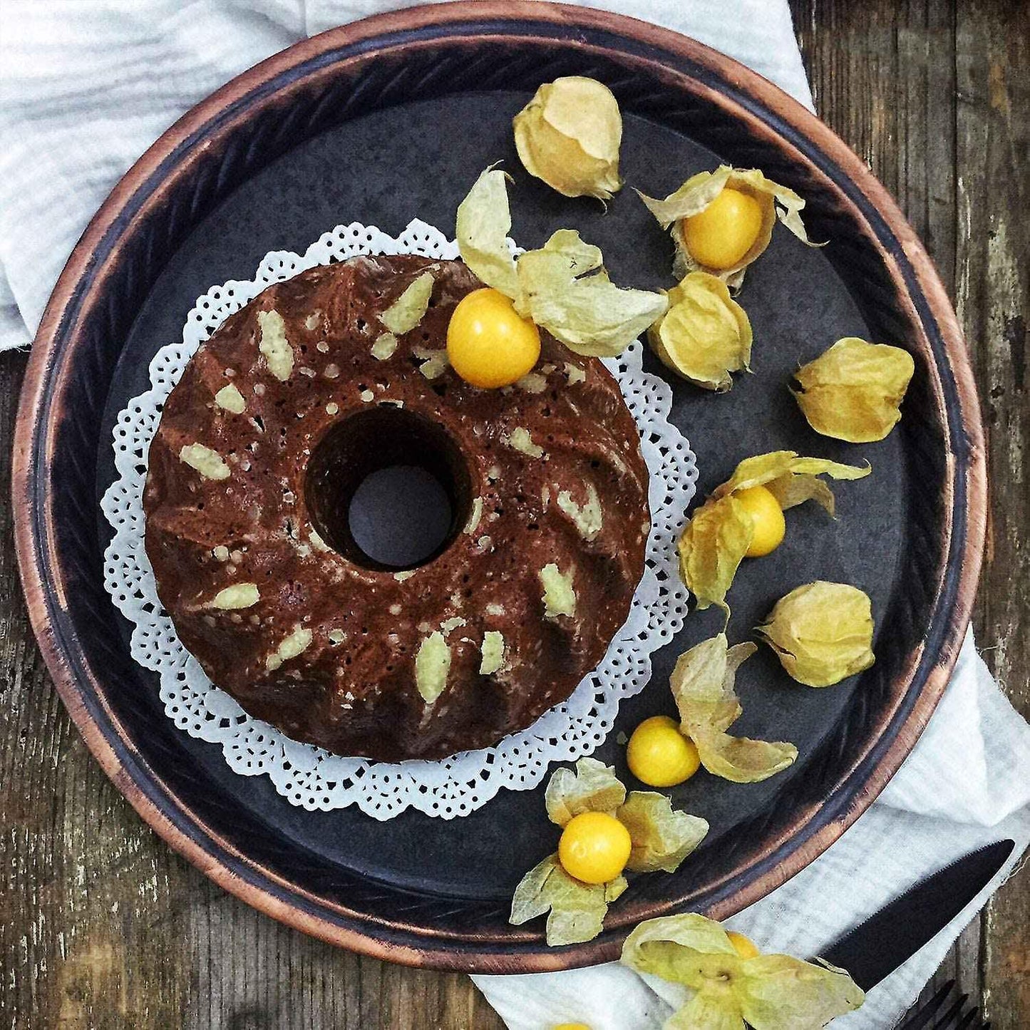 7inch Non-stick Vortex-shaped Pineapple Shape Savarin Convex Tube Pan