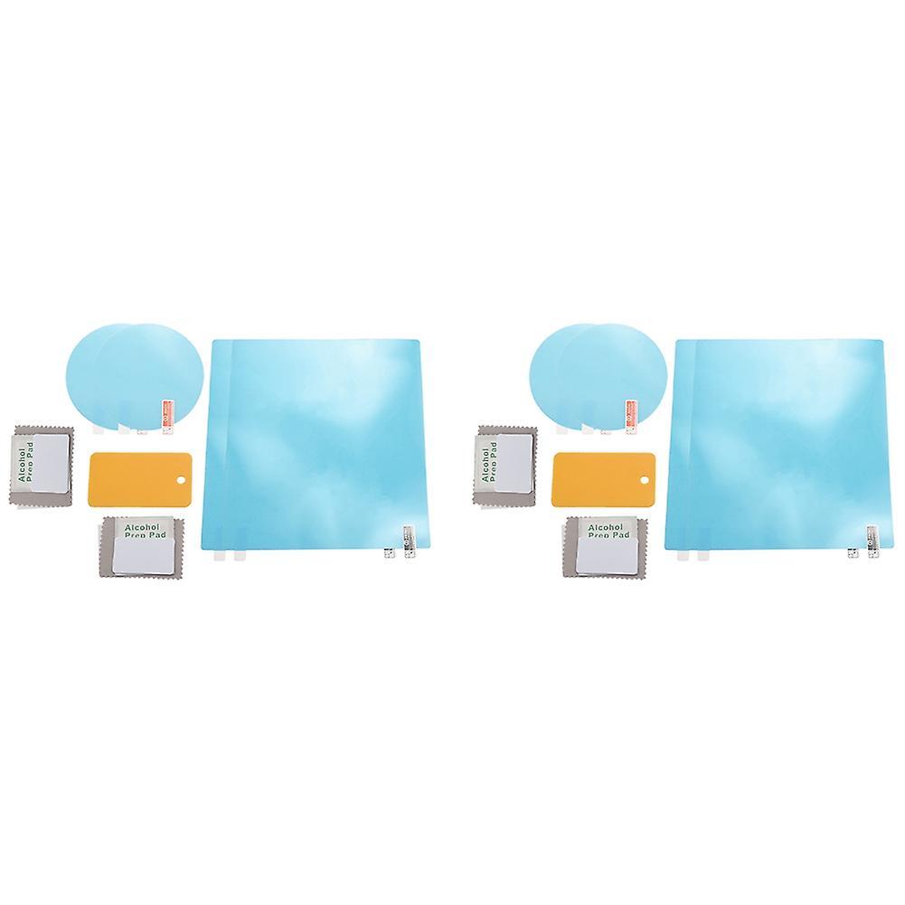 4pcs Car Rearview Mirror Film Film Film (2 Round and 2 Rectangles)