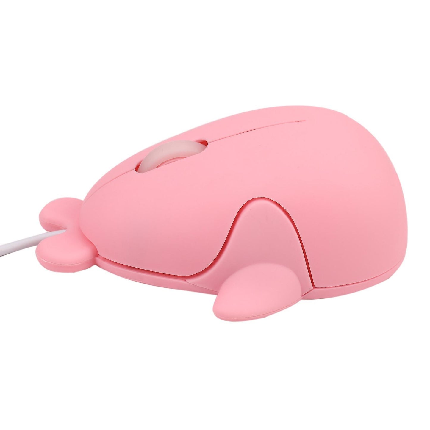 Mouse 1200 Dpi Cute Dolphin Optical Wired Usb Game Mouse Pink Plastic