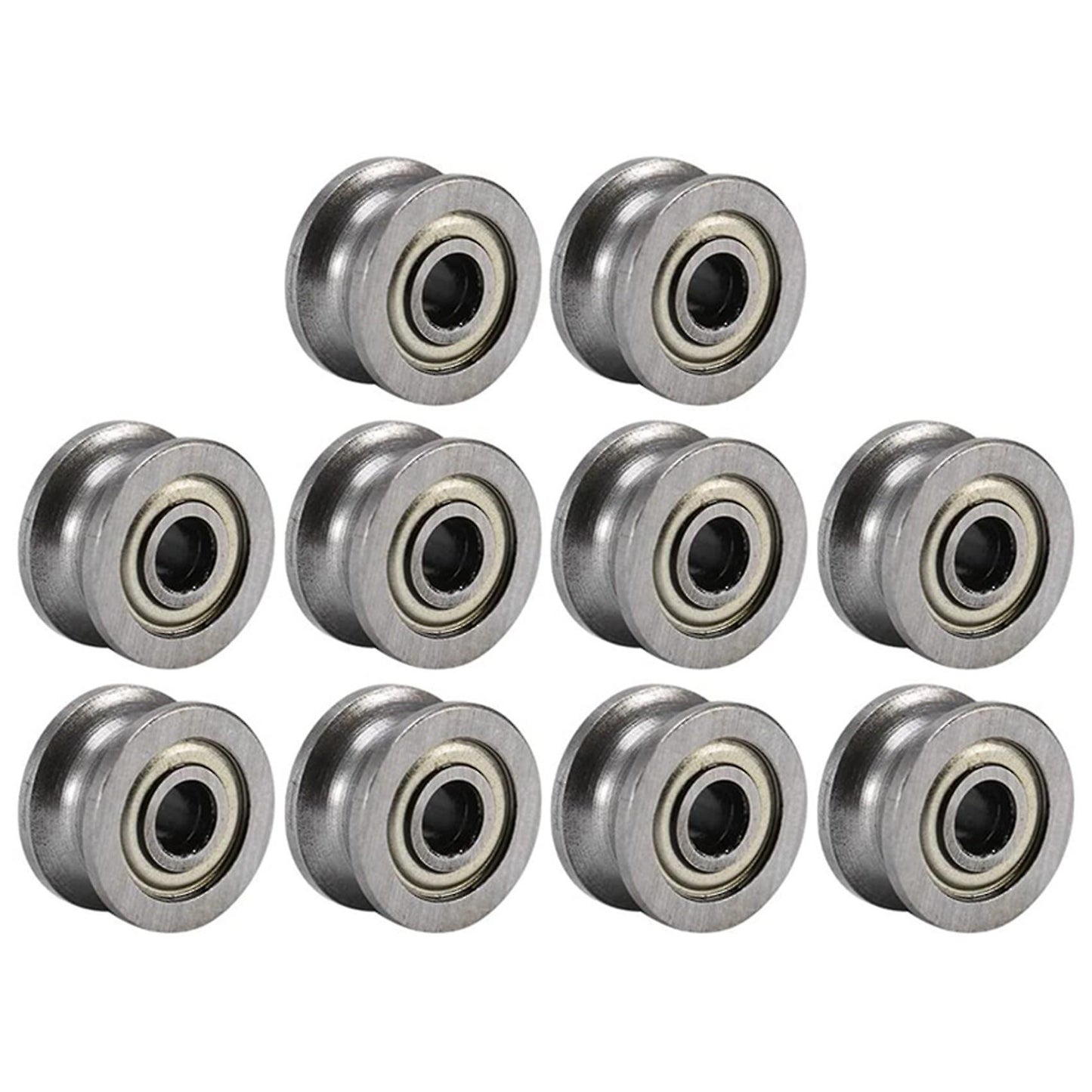 10pcs U Groove Bearing U624zz Carbon Steel Ball Bearing Pulley