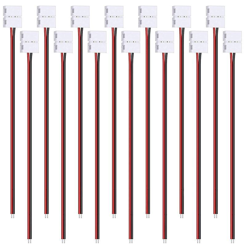 24pcs 8mm 2 Pin Led Strip Light Connector for 8 Mm Wide Flexible Smd