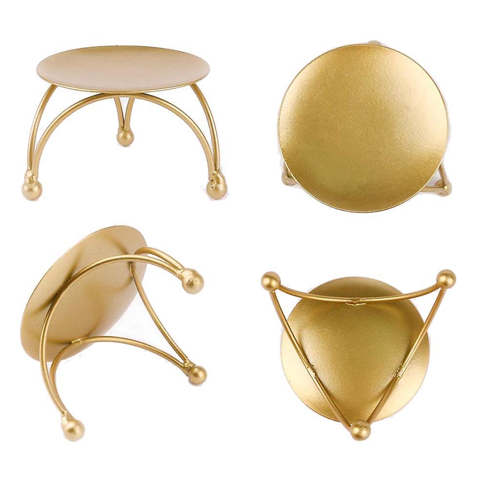 2 Pack Iron Candle Holders,(2.8inch Diameter)fit Led&wax Candles,gold