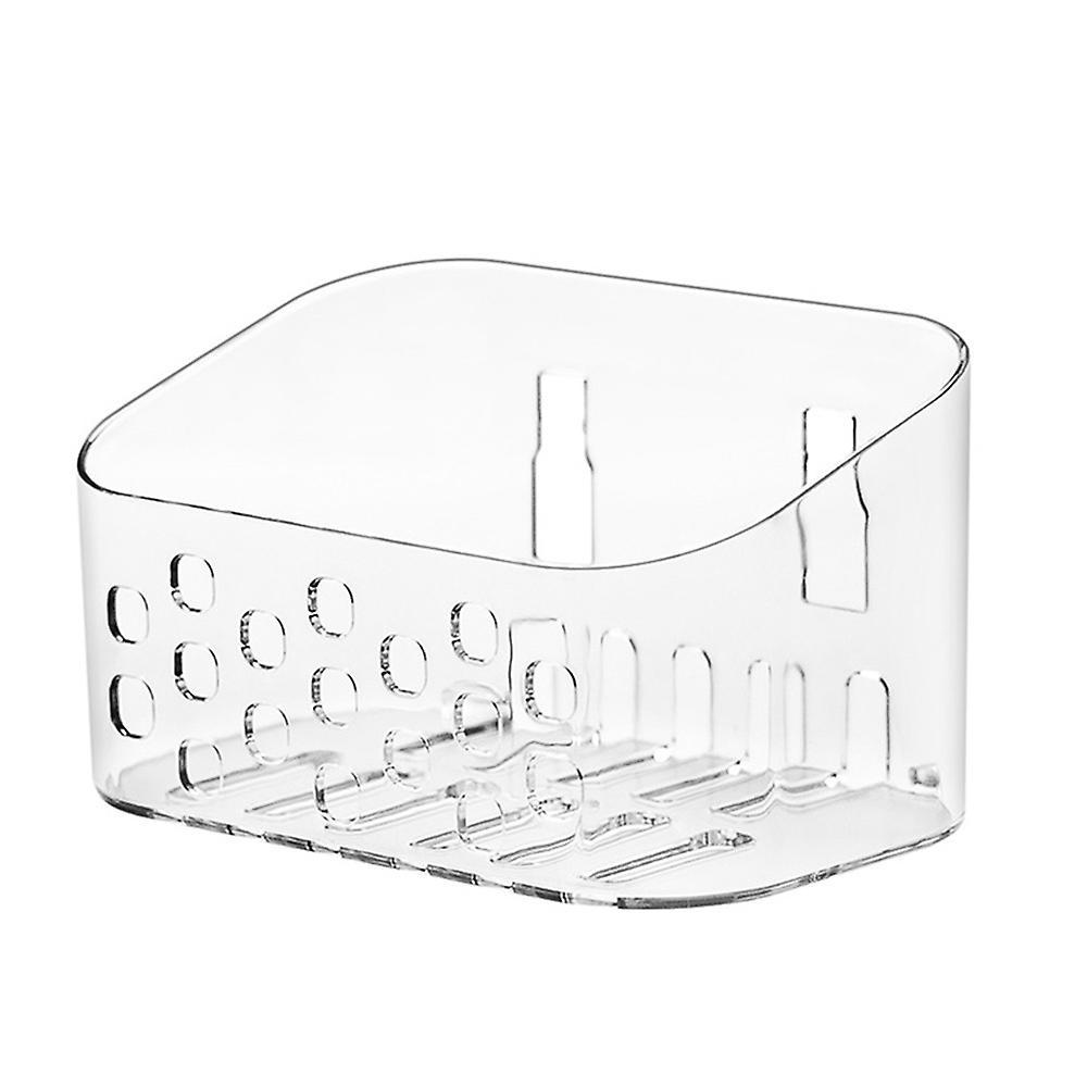 Bathroom Plastic Wall Shelf Toiletries Holder Storage Drain Basket