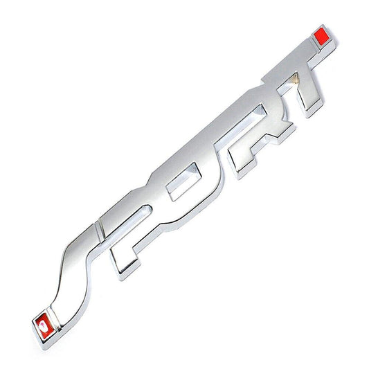 Sport Logo Emblem Car Trunk Fender Badge Sticker Metal Decal Silver