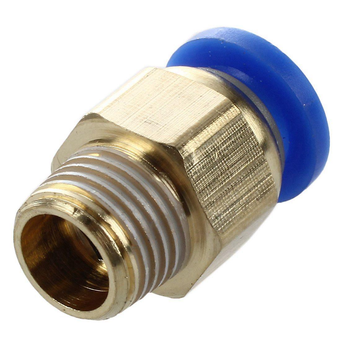 10 Pcs 1/4 Inch Pt Male Thread 8mm Push In Joint Pneumatic Connector