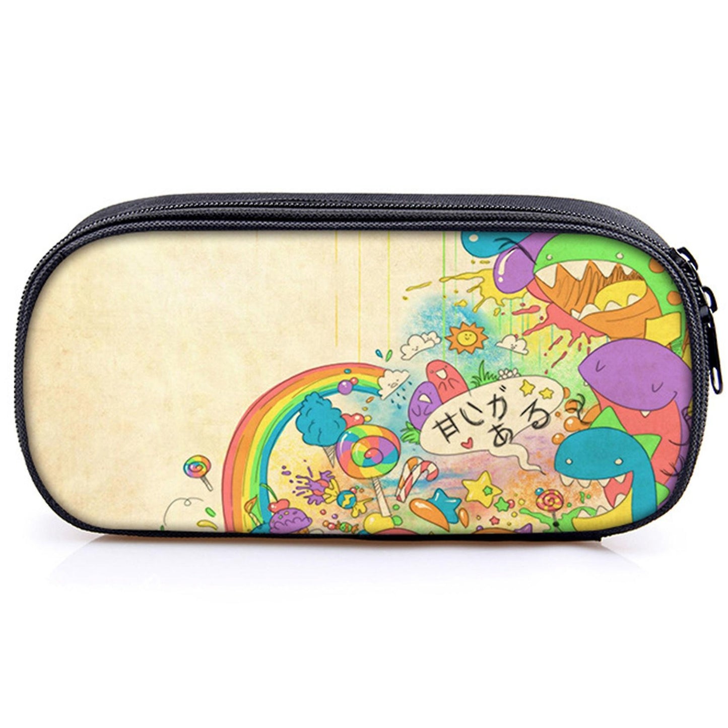 Cartoon Single-layer Pencil Case, Simple Stationery Storage Bag A