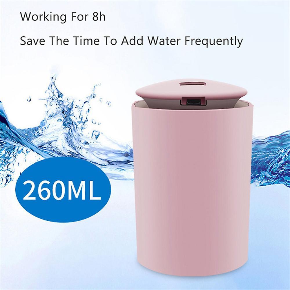 260ml Car Mini Usb Portable Aroma Air Humidifier for Car Indoor Pink