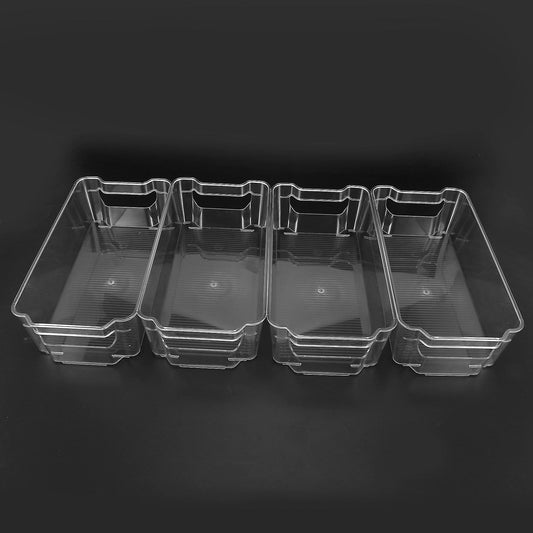 (4 Pack)pantry and Refrigerator Organizer Bins with Handles