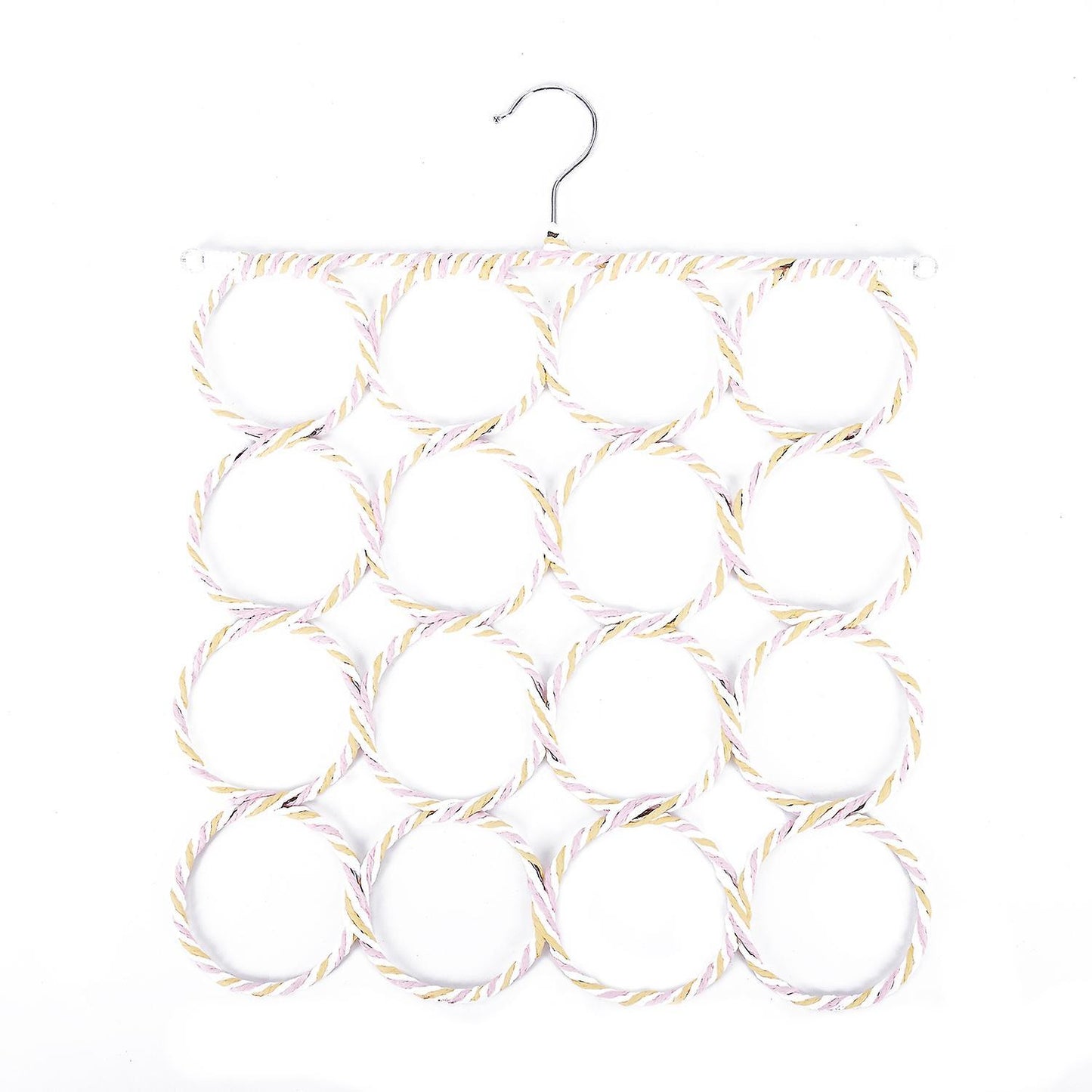 16 Holes Ring Rope Scarf Holder Hanger Shawl Storage Hook Rack