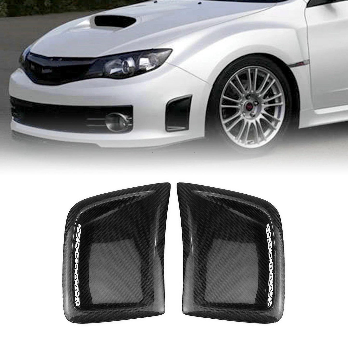 Bumper Side Vents Trim Fender Outlet Cover for Subaru Impreza Sti