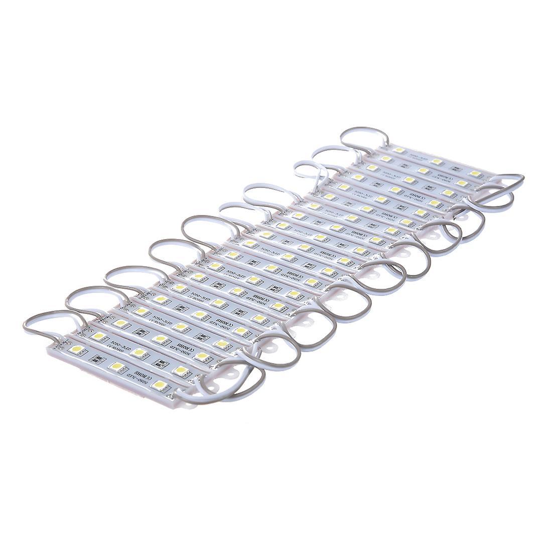 20pcs 5050 Smd 3-led Module White Waterproof Modules 12v