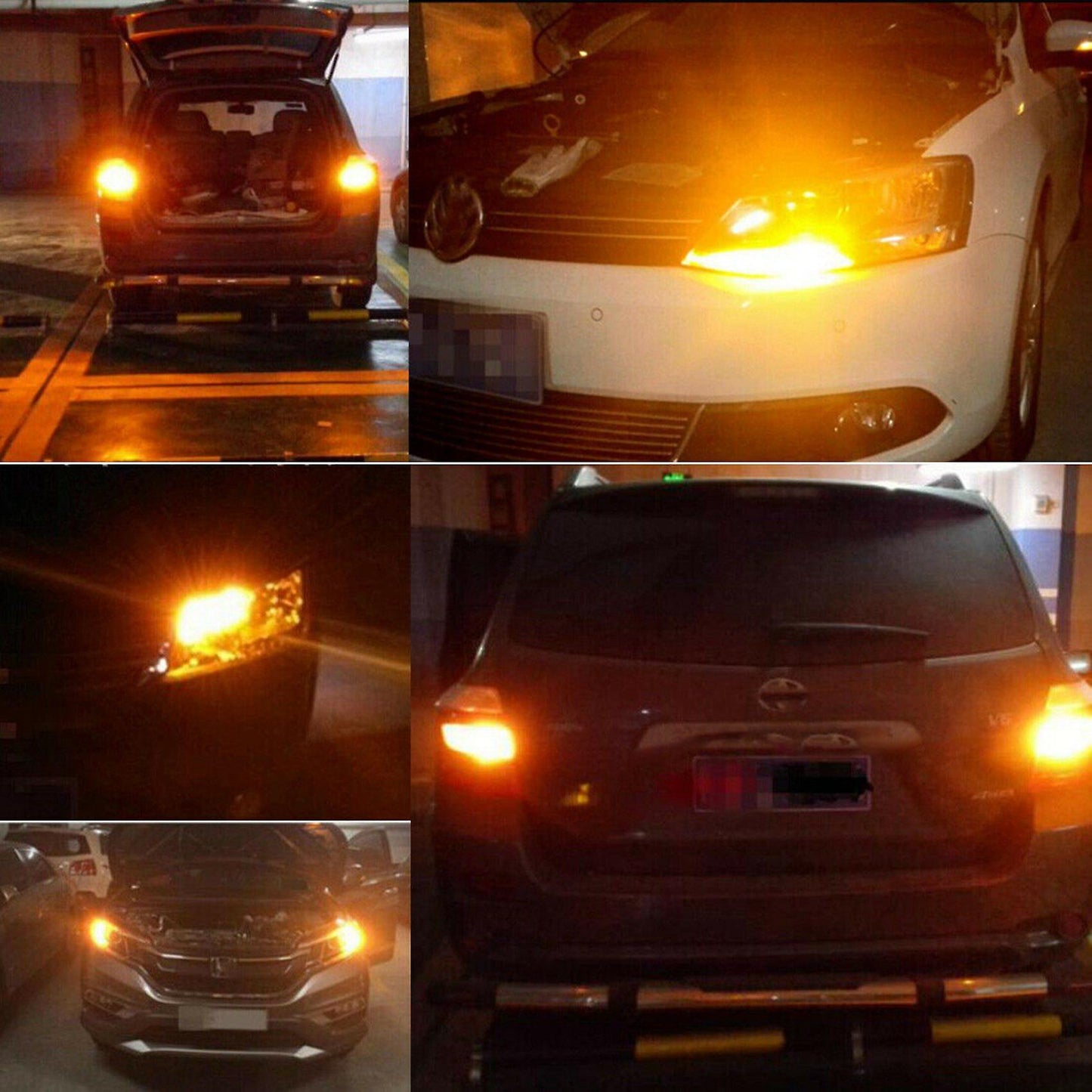 4x1156 Amber 7506 P21w Led Bulbs Yellow Front Rear Turn Signal Lights