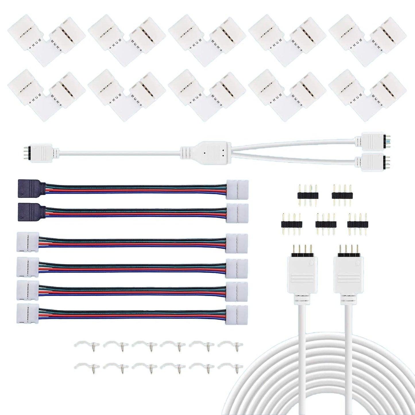 10mm Rgb Led Connector Includes 2m Led Strip Light Extension Cable