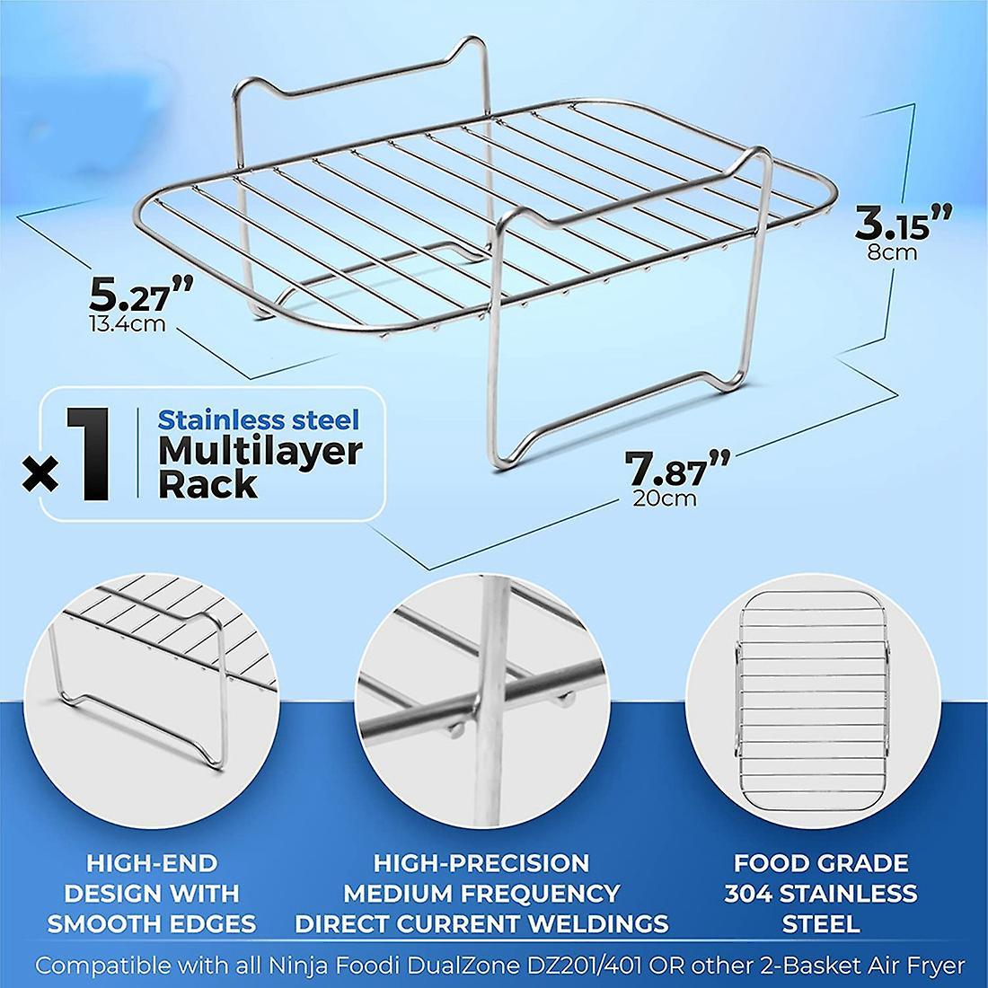 Air Fryer Rack for Basket Dehydrator Rack for Ninja Foodi Dz201/401