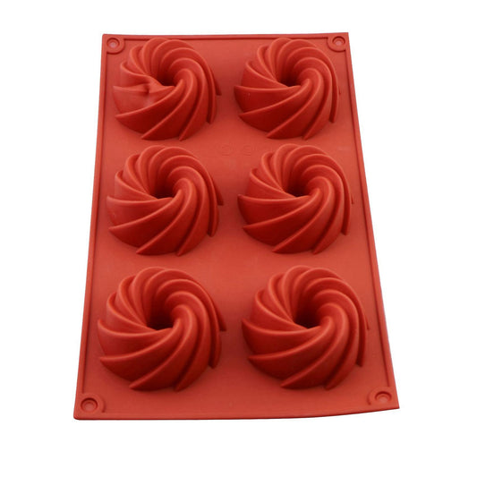 2 Pack 6 Hole Donut Swirl Cake Mold Diy Chocolate Cake Baking Mold
