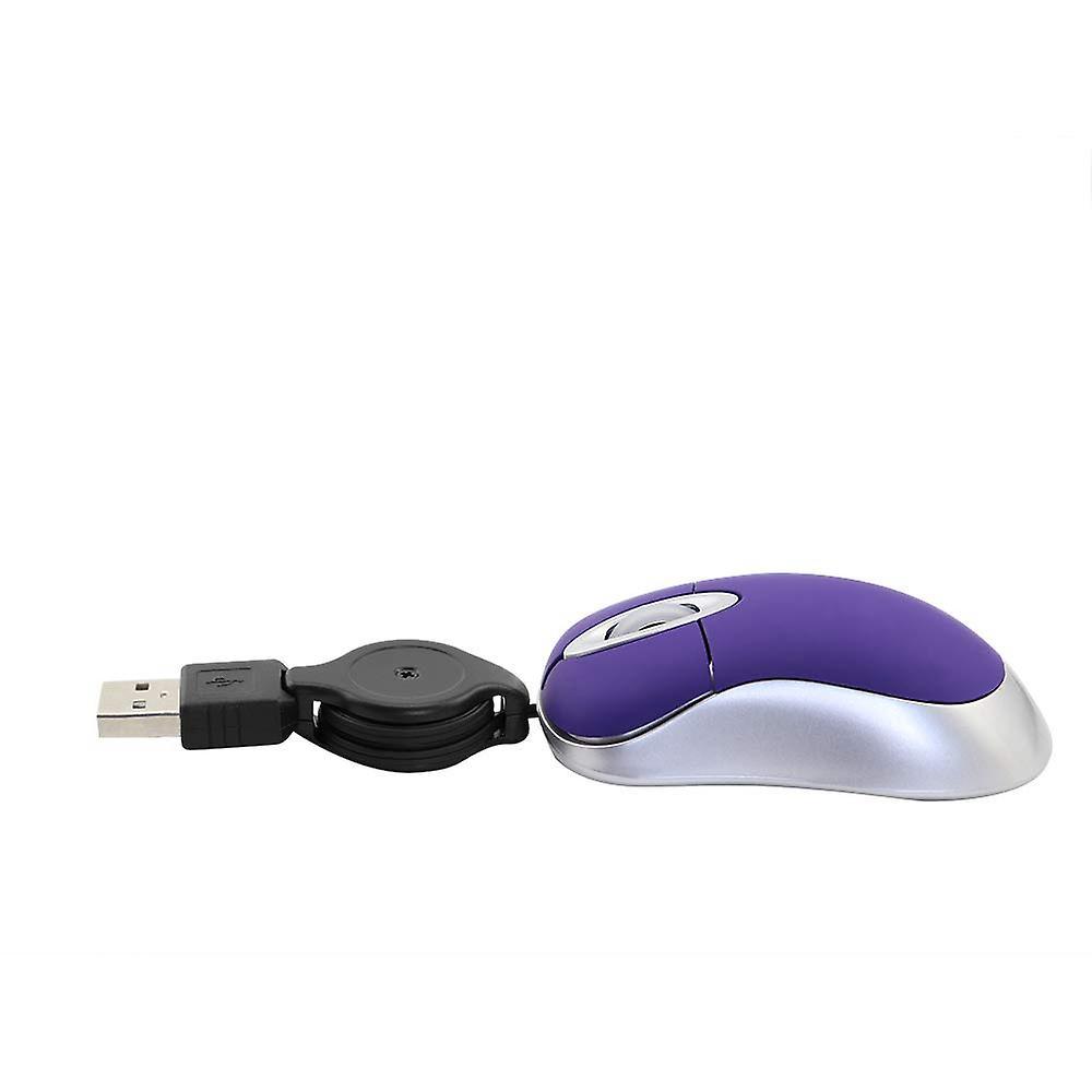 Mini Usb Wired Mouse Retractable Tiny Small Mouse 1600 Dpi Optical