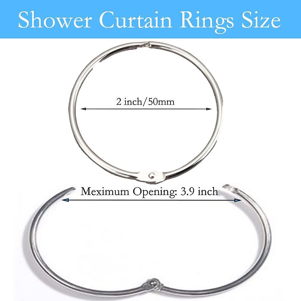 12 Pack Shower Curtain Rings Curtain Hooks Round Drapery Curtain