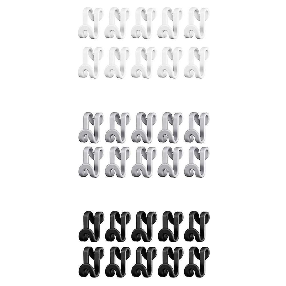 30 Pieces Clothes Hanger Connector Hooks Mini Cascading Hanger Hooks
