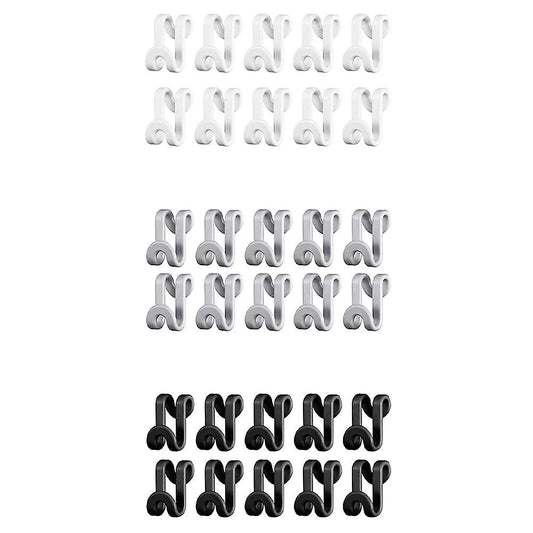 30 Pieces Clothes Hanger Connector Hooks Mini Cascading Hanger Hooks