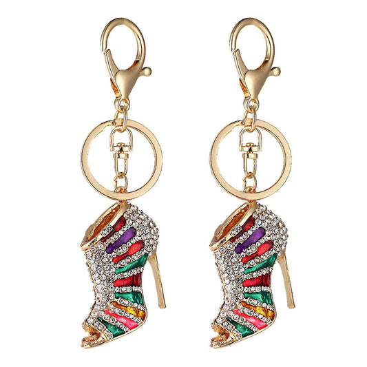 Keychains Rhinestone Keyring Women Handbag Key Bag Pendant Jewelry