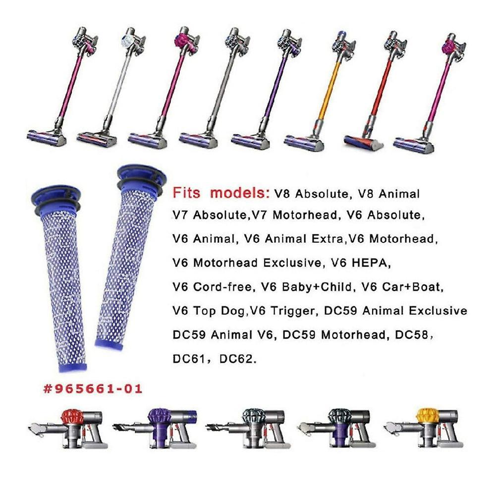 Filter for Dyson Absolute Animal Motorhead- V8+, V8, Vacuum 2 Pack