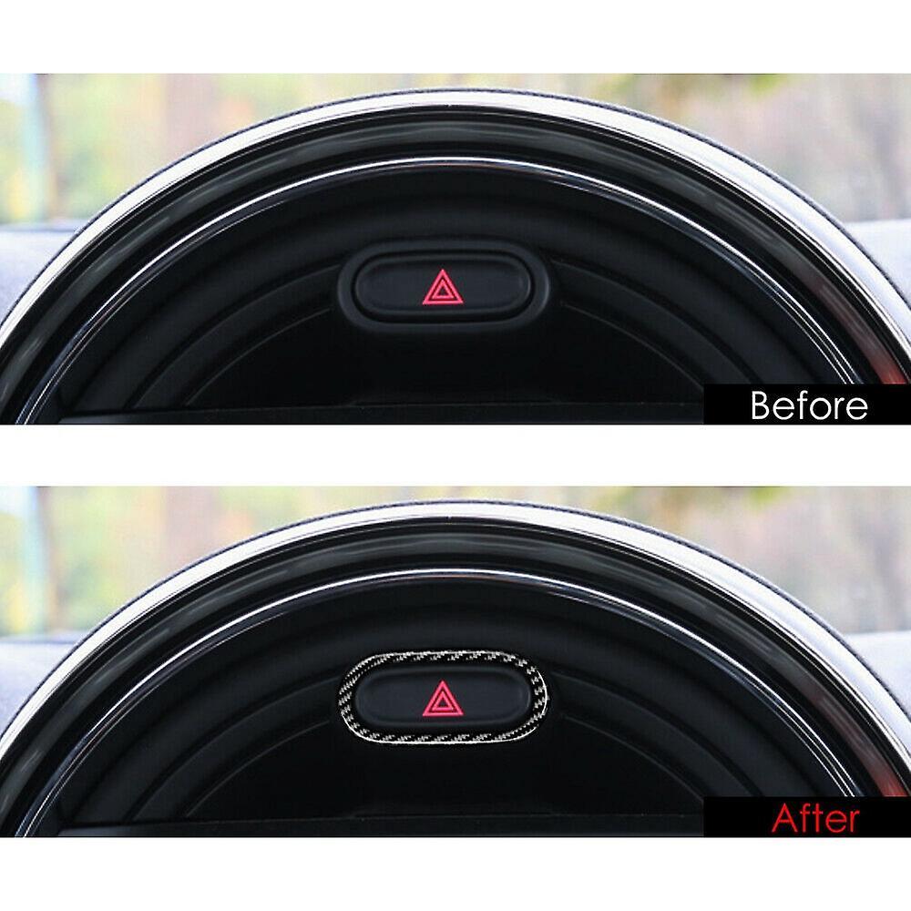 Carbon Fibre Warning Light Button Switch Cover for Mini Cooper F55