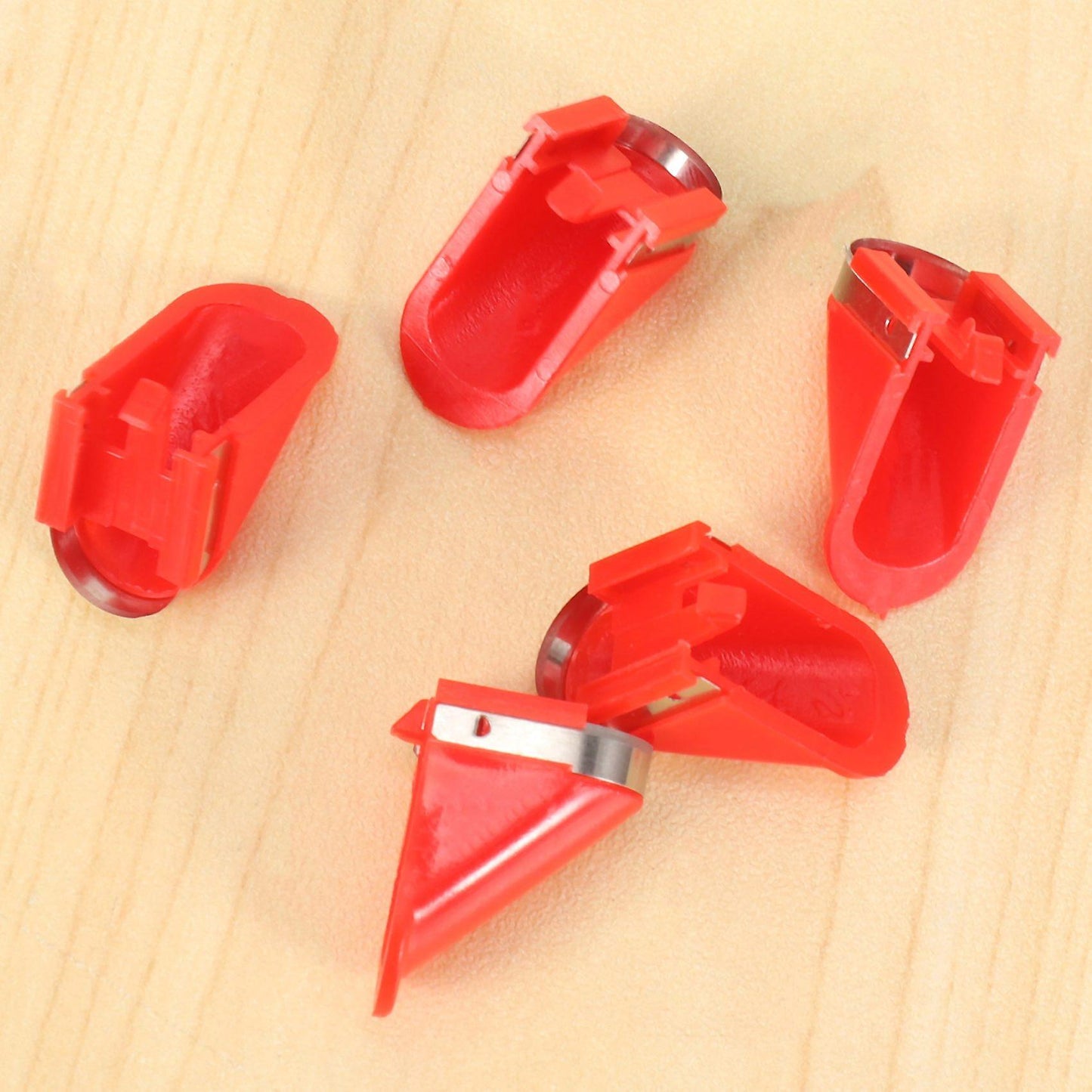5pcs Stainless Steel Blades for Electric Vegetable Fruit Peeler (red)