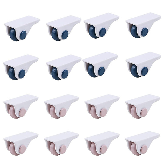 16pcs Storage Box Castors Wheels Self Adhesive Non Swivel Casters
